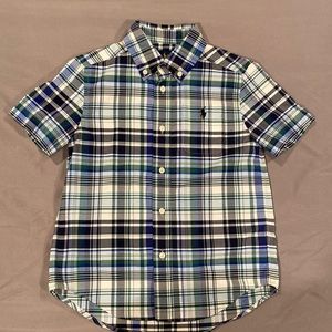 Ralph Lauren performance short sleeve button down collar shirt